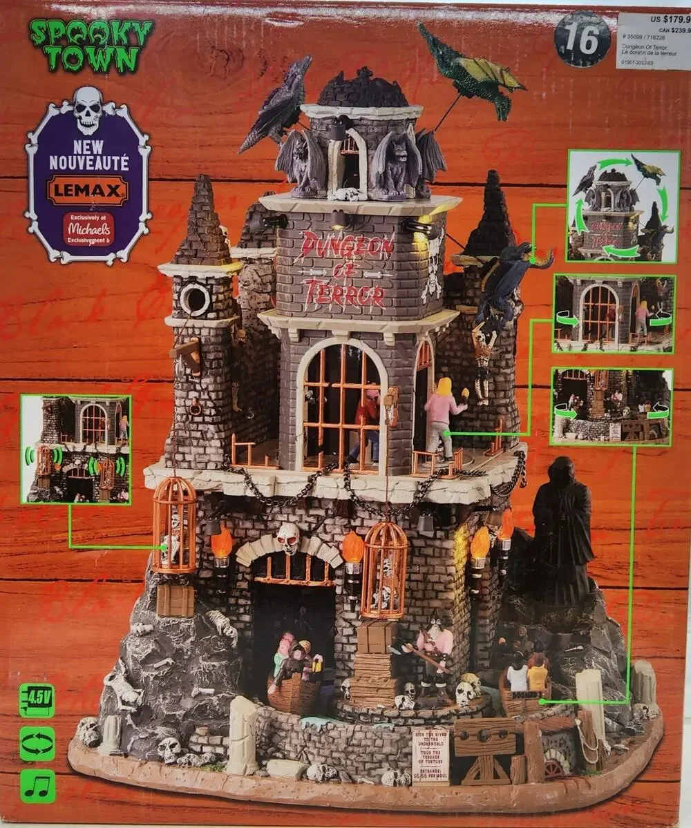 Lemax Spooky Town DUNGEON OF TERROR 35009 NRFB 2024 Sights & Sounds Spooky Ride*